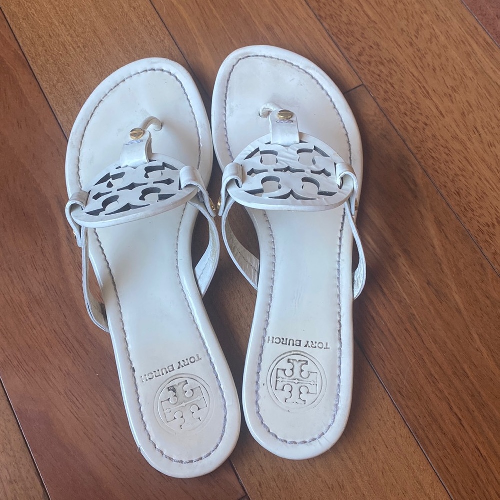 Tory burch white sandals